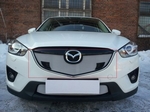 Защитная сетка радиатора ProtectGrille верхняя для Mazda CX5 с парктроником (2012-2014 Хром)