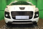 Защитная сетка радиатора ProtectGrille верхняя для Peugeot 3008 (2009-2014 Черная)